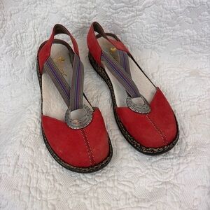 Rieker Daisy Antistress Red Leather Sandal EU 39 (8.5)